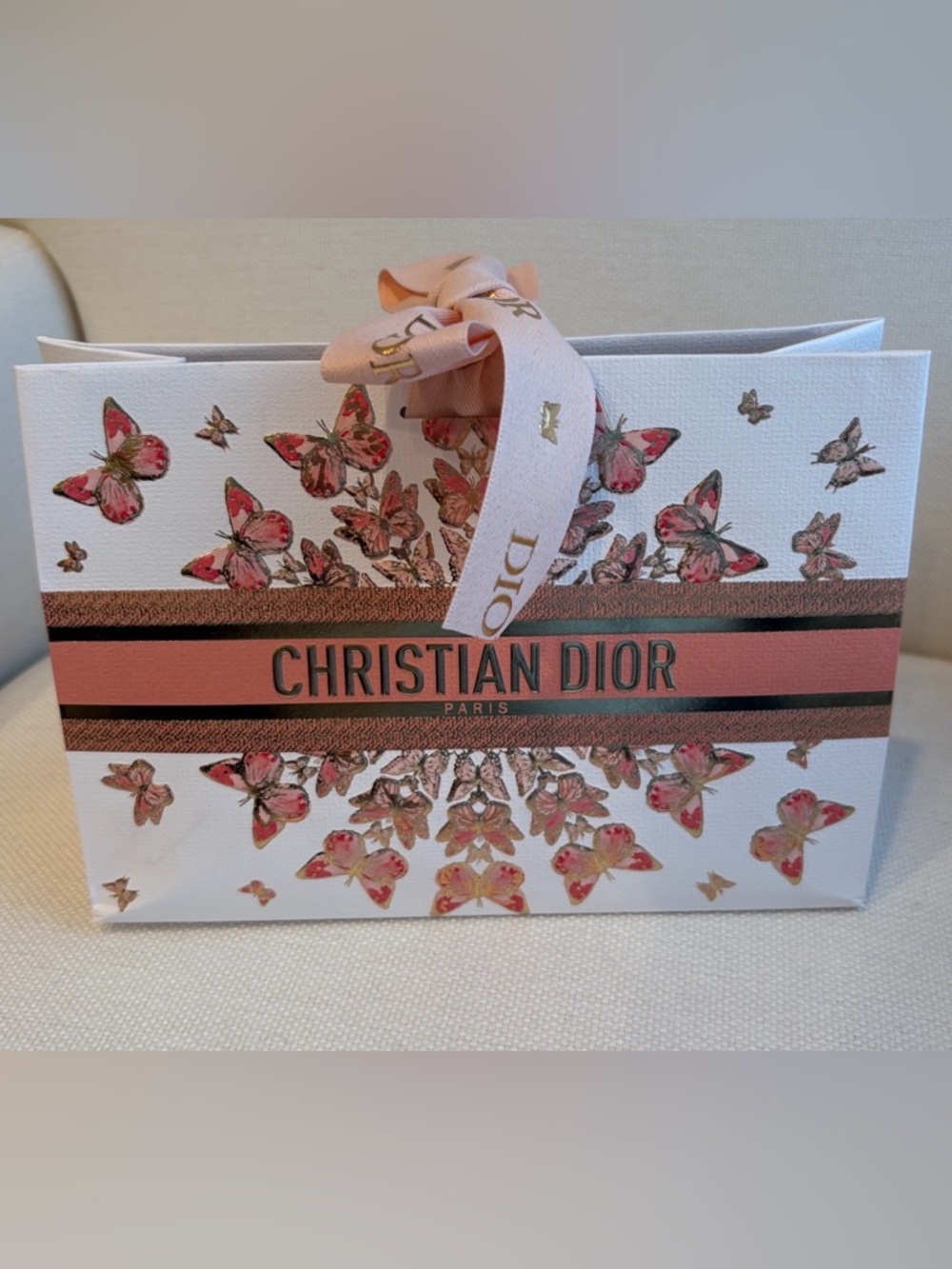 Christian Dior Gift Bag, with branded stuffing, Gift Card & Branded Gift Bag NEW
